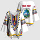 Personalized Liberia Dashiki Kimono Sleeve Blouse White Color