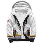 Personalized Liberia White Dashiki Sherpa Hoodie - African Pride