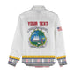 Personalized Liberia White Dashiki Women Casual Shirt - African Pride