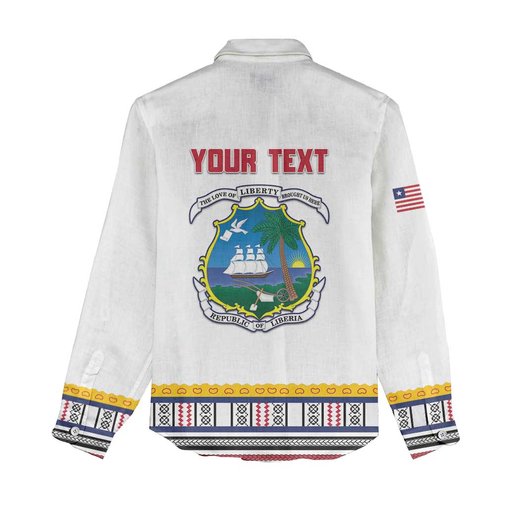 Personalized Liberia White Dashiki Women Casual Shirt - African Pride