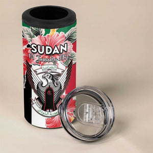 Personalized Afro Sudan 4 in 1 Can Cooler Tumbler Happy Independence Day