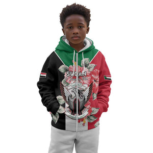 Personalized Afro Sudan Kid Hoodie Happy Independence Day