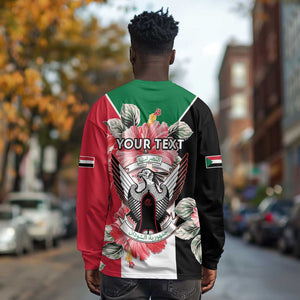 Personalized Afro Sudan Long Sleeve Shirt Happy Independence Day