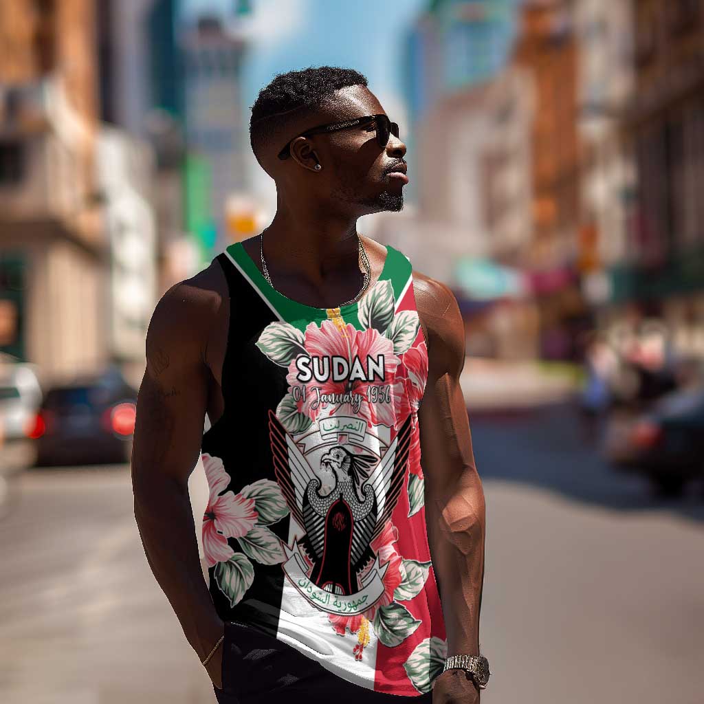 Personalized Afro Sudan Men Tank Top Happy Independence Day