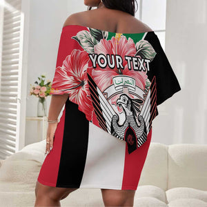 Personalized Afro Sudan Off Shoulder Short Dress Happy Independence Day