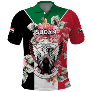 Personalized Afro Sudan Polo Shirt Happy Independence Day