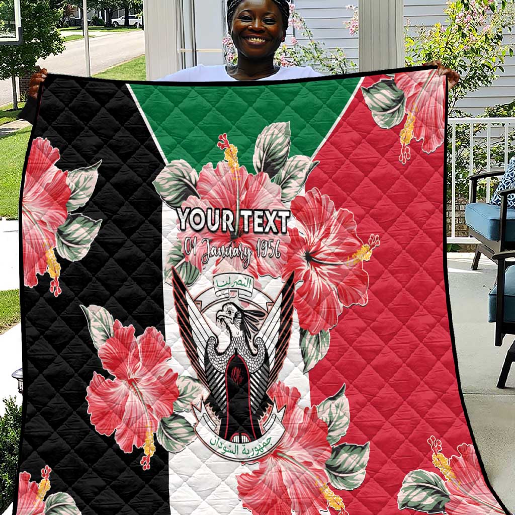 Personalized Afro Sudan Quilt Happy Independence Day