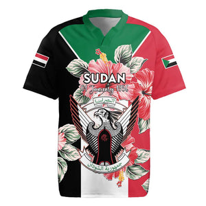 Personalized Afro Sudan Rugby Jersey Happy Independence Day