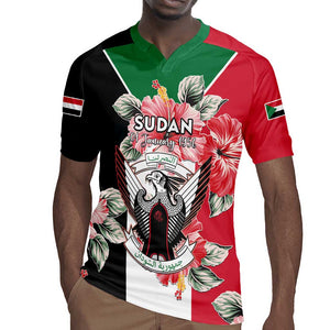 Personalized Afro Sudan Rugby Jersey Happy Independence Day