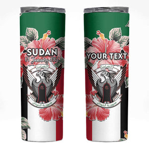 Personalized Afro Sudan Skinny Tumbler Happy Independence Day