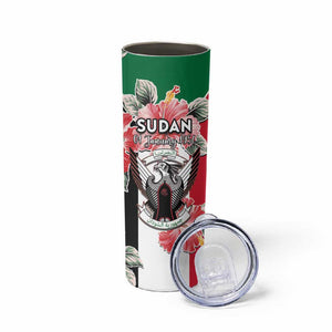 Personalized Afro Sudan Skinny Tumbler Happy Independence Day