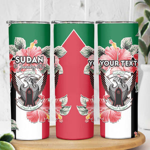 Personalized Afro Sudan Skinny Tumbler Happy Independence Day