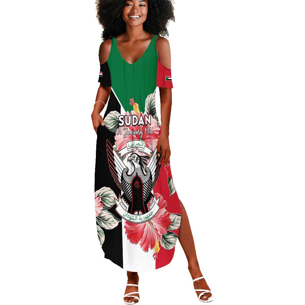 Personalized Afro Sudan Summer Maxi Dress Happy Independence Day