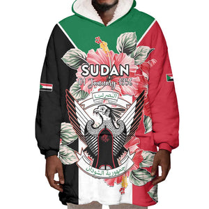 Personalized Afro Sudan Wearable Blanket Hoodie Happy Independence Day