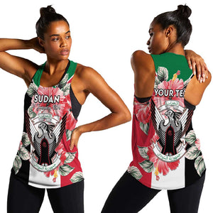 Personalized Afro Sudan Women Racerback Tank Happy Independence Day