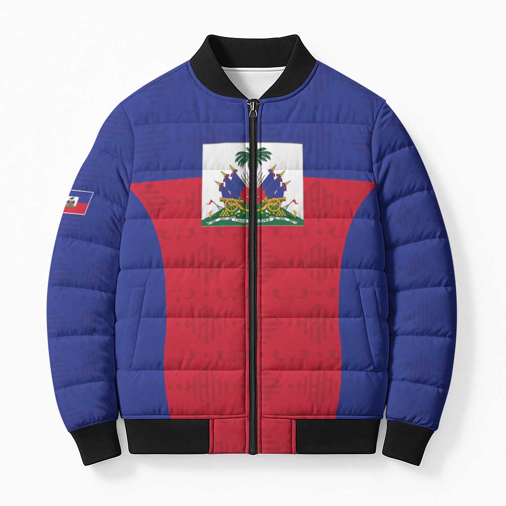 Custom Haiti Football Bomber Puffer Jacket Les Grenadiers 2026 Back to the World Cup