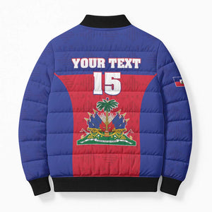 Custom Haiti Football Bomber Puffer Jacket Les Grenadiers 2026 Back to the World Cup