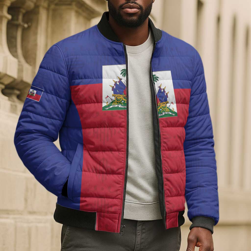 Custom Haiti Football Bomber Puffer Jacket Les Grenadiers 2026 Back to the World Cup