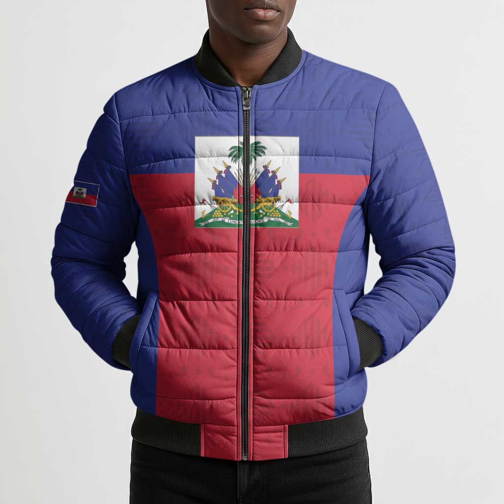 Custom Haiti Football Bomber Puffer Jacket Les Grenadiers 2026 Back to the World Cup