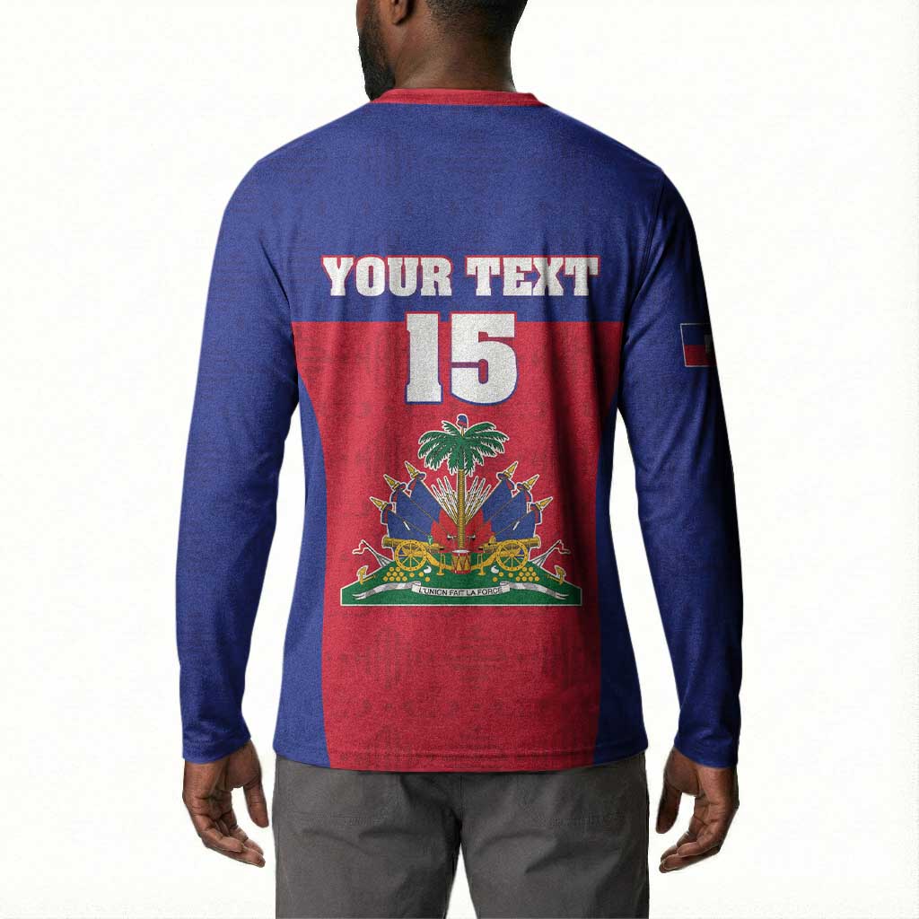 Custom Haiti Football Button Sweatshirt Les Grenadiers 2026 Back to the World Cup