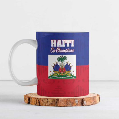Custom Haiti Football Ceramic Mug Les Grenadiers 2026 Back to the World Cup