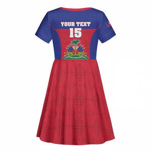 Afro Pride of Haiti Football Kid Short Sleeve Dress Return to the World Stage LT15