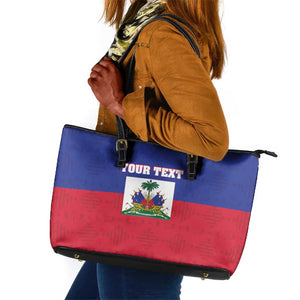 Afro Pride of Haiti Football Leather Tote Bag Return to the World Stage - African Pride