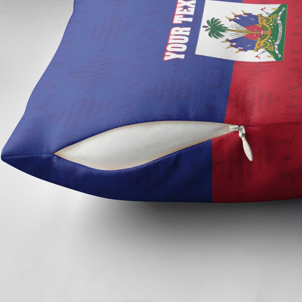 Custom Haiti Football Pillow Cover Les Grenadiers 2026 Back to the World Cup