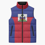 Custom Haiti Football Sleeveless Puffer Jacket Les Grenadiers 2026 Back to the World Cup