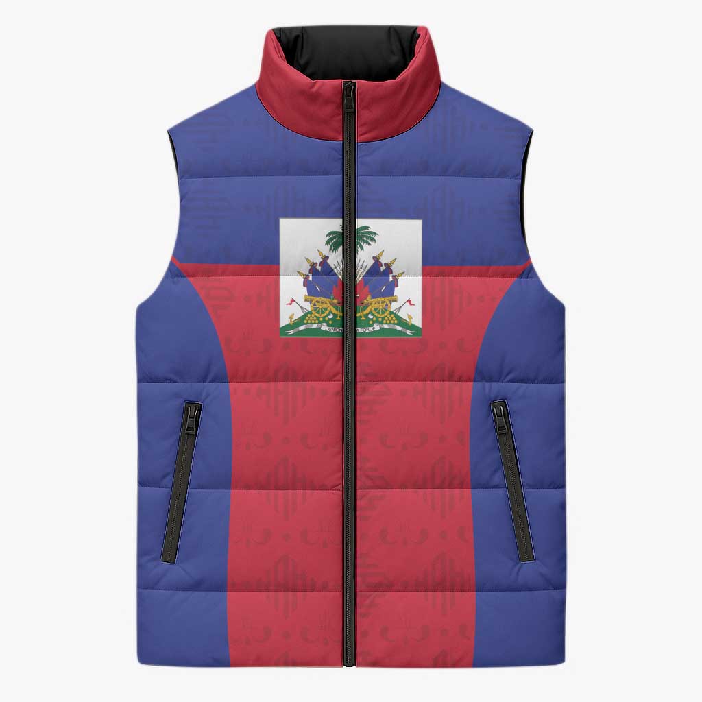 Custom Haiti Football Sleeveless Puffer Jacket Les Grenadiers 2026 Back to the World Cup