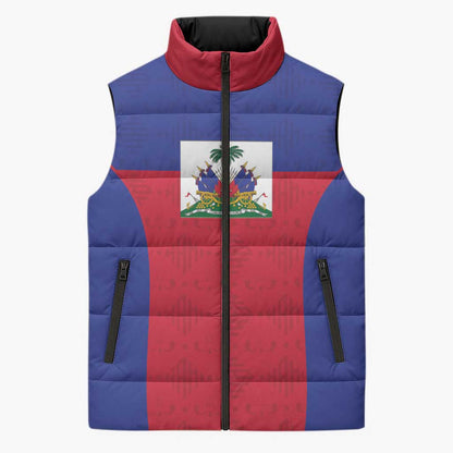 Custom Haiti Football Sleeveless Puffer Jacket Les Grenadiers 2026 Back to the World Cup