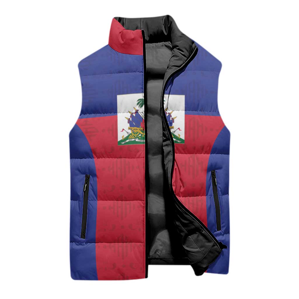Custom Haiti Football Sleeveless Puffer Jacket Les Grenadiers 2026 Back to the World Cup