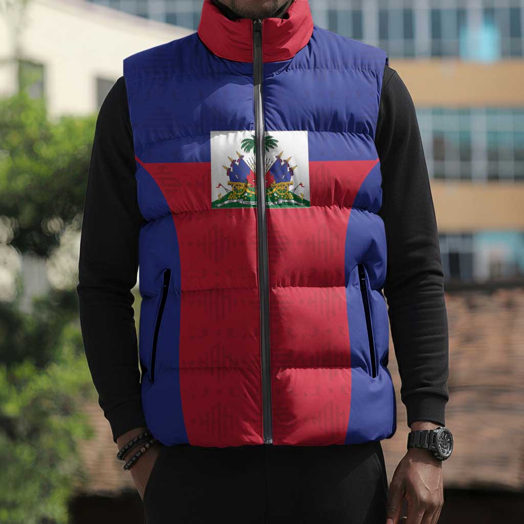 Custom Haiti Football Sleeveless Puffer Jacket Les Grenadiers 2026 Back to the World Cup