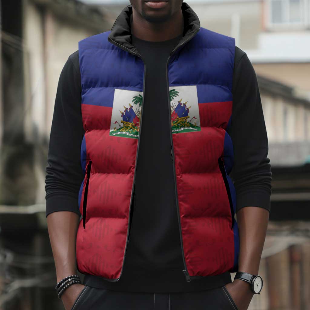 Custom Haiti Football Sleeveless Puffer Jacket Les Grenadiers 2026 Back to the World Cup