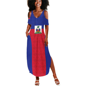 Afro Pride of Haiti Football Summer Maxi Dress Return to the World Stage LT15