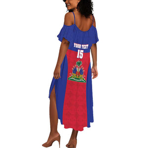 Afro Pride of Haiti Football Summer Maxi Dress Return to the World Stage LT15