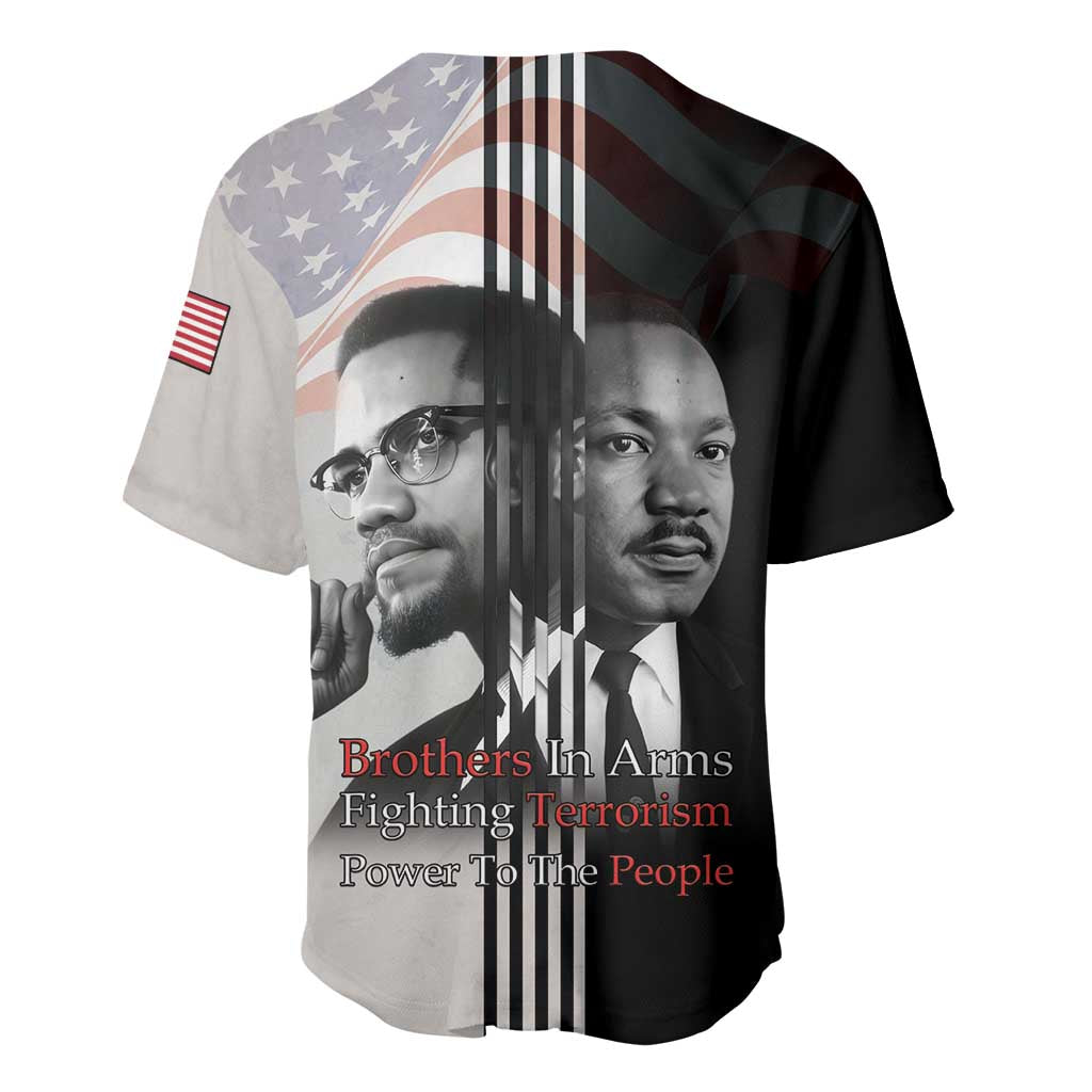 Civil Rights Legends Baseball Jersey Martin Luther King And Malcolm X LT15