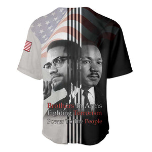 Civil Rights Legends Baseball Jersey Martin Luther King And Malcolm X LT15