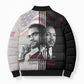 Martin Luther King And Malcolm X Bomber Puffer Jacket Two Minds One Movement
