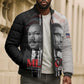 Martin Luther King And Malcolm X Bomber Puffer Jacket Two Minds One Movement