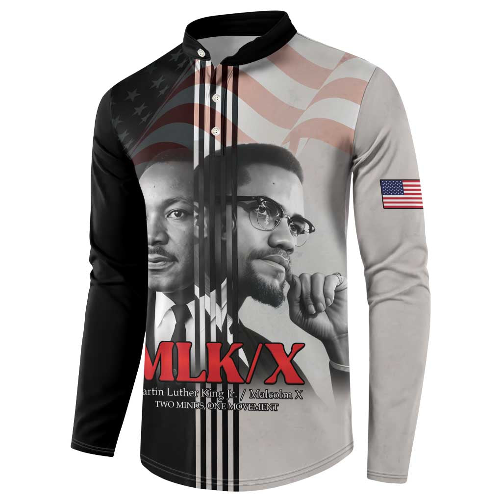 Martin Luther King And Malcolm X Button Sweatshirt Two Minds One Movement