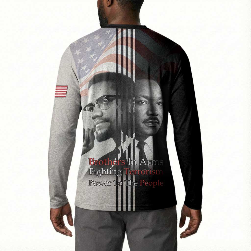 Martin Luther King And Malcolm X Button Sweatshirt Two Minds One Movement