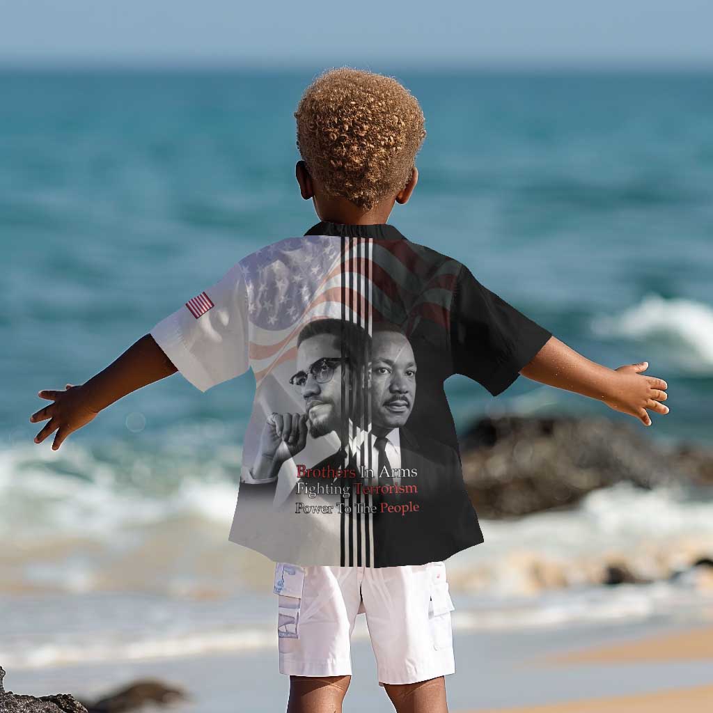 Civil Rights Legends Kid Hawaiian Shirt Martin Luther King And Malcolm X LT15