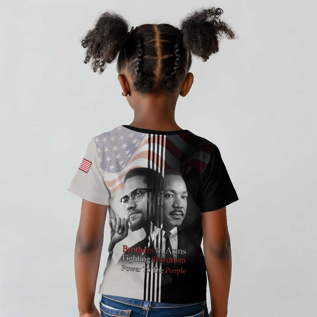 Civil Rights Legends Kid T shirt Martin Luther King And Malcolm X LT15