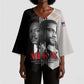 Martin Luther King And Malcolm X Kimono Sleeve Blouse Two Minds One Movement