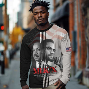 Civil Rights Legends Long Sleeve Shirt Martin Luther King And Malcolm X - African Pride