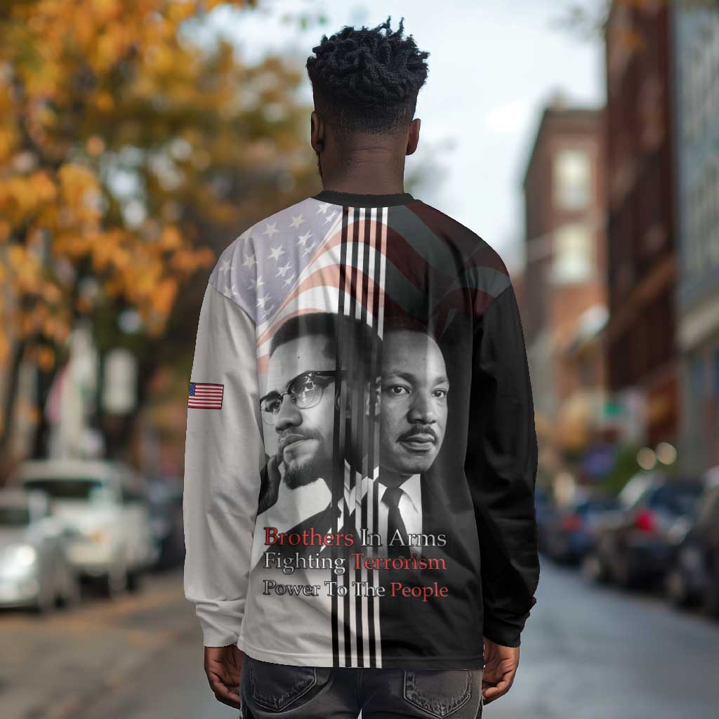 Civil Rights Legends Long Sleeve Shirt Martin Luther King And Malcolm X - African Pride