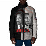 Martin Luther King And Malcolm X Padded Jacket Two Minds One Movement