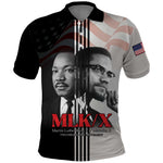 Civil Rights Legends Polo Shirt Martin Luther King And Malcolm X LT15