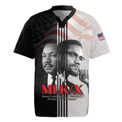 Civil Rights Legends Rugby Jersey Martin Luther King And Malcolm X LT15
